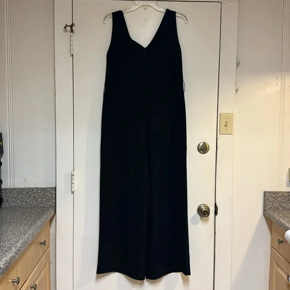 EVERLANE The Triacetate Belted Jumpsuit Black Sz 6 NWT - Picture 14 of 15